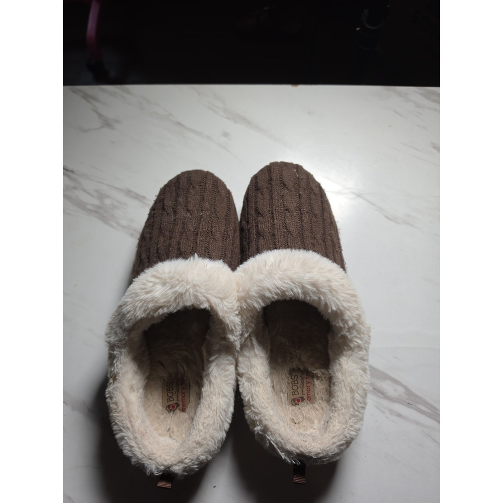 Skechers Women's Bobs Keepsakes Slippers Cozy Blend Chocolate Size 9.5